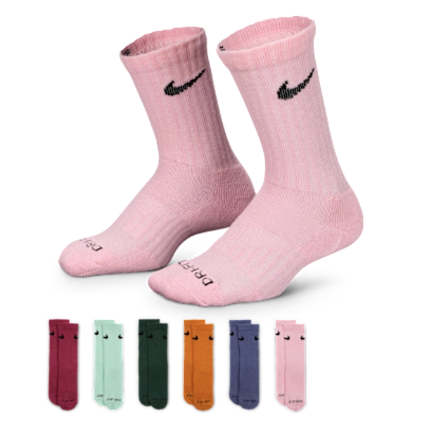 Nike Dri-FIT Performance Basics Big Kids' Crew Socks (6 Pairs)