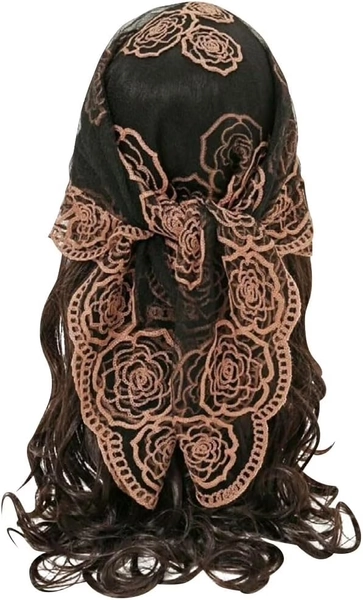 Women's Flower Embroidery Head Scarf Large 31.5 Inch Headband Sheer Hair Bandana for Women Girls - Walmart.com