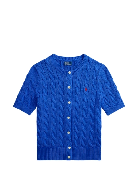 Polo Ralph Lauren Polo Pony-embroidered cable-knit Cardigan | Blue | FARFETCH