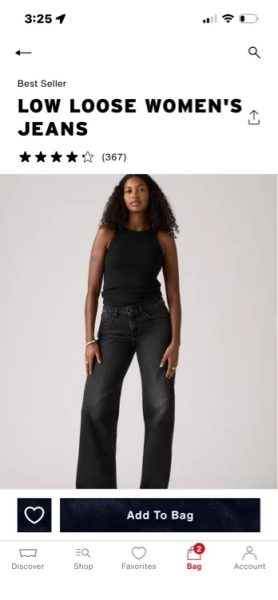 Levi low loose women jeans