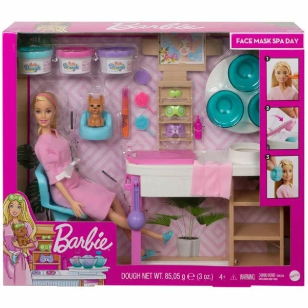 Barbie Face Mask Spa Day Playset