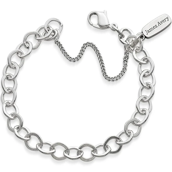 James Avery Forged Gold Link Charm Bracelet
