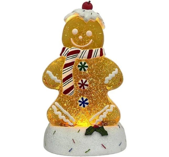 St. Nicholas Square Shimmer Gingerbread Man Christmas Table Decor