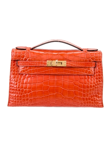 Shiny Alligator Kelly Pochette