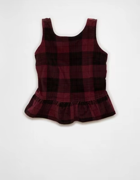 AE Back Bow Peplum Tank Top