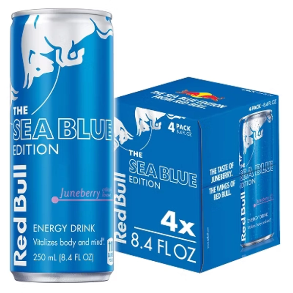 Red Bull Sea Blue Edition Energy Drink - Juneberry - 4pk/8.4 fl oz Cans