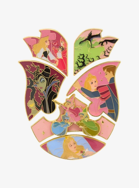 Loungefly Disney Sleeping Beauty Rose Blind Box Puzzle Enamel Pin - BoxLunch Exclusive