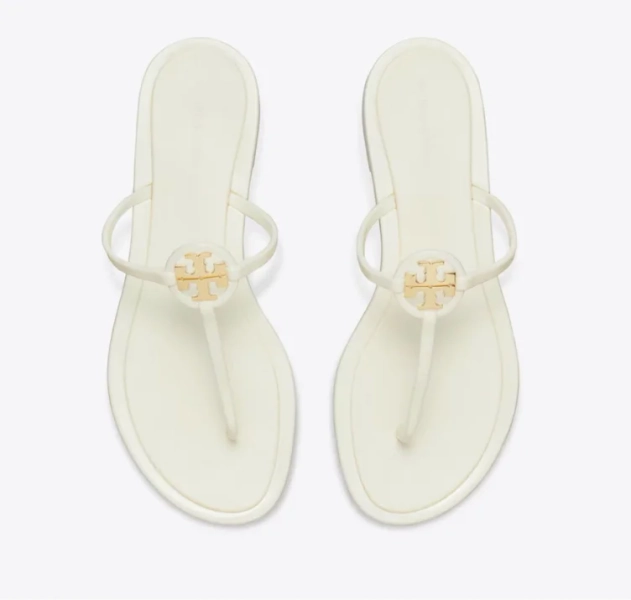 Mini Miller Jelly Sandal in white, size 10