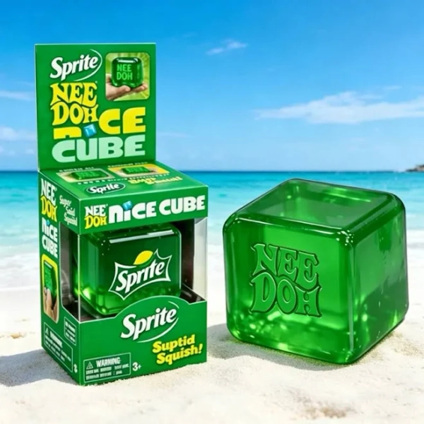 Trending Nee Doh Cube Squish Toy, Soft Sprite Squeeze Stress Relief Fidget Toy, Sensory NeeDoh for