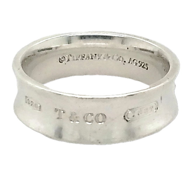 Tiffany &amp;amp; Co. Sterling Silver 1837 Classic Concave Band Ring