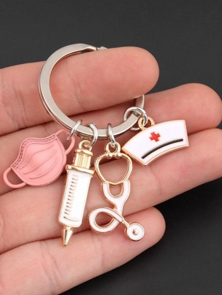 Nurse Doctor Key Ring Medical Staff Keyring Stethoscope Keyring Bag Accessories Shoulder Bag Crossbody Bag Handle Bag Handbag Party HolIDay Gift Birthday Valentine'S Day Stylish Fashion Funny For Teen Girls Women College Students Teacher Gift Gift Accessories Decor Present Funny Gift Funny Gifts Nurse Gifts Gifts For Nurses Key Chain Charms Nurse Scrubs Pins Guts Scrub Suit Nurse Uniform Nurse Accessories School Supplies Teacher Gifts Back To School Teacher Accessories School Supplies Teacher Gifts Back To School Teacher Accessories