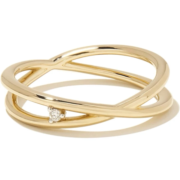 Kendra Scott Caroline 14K Yellow Gold Diamond Band Ring