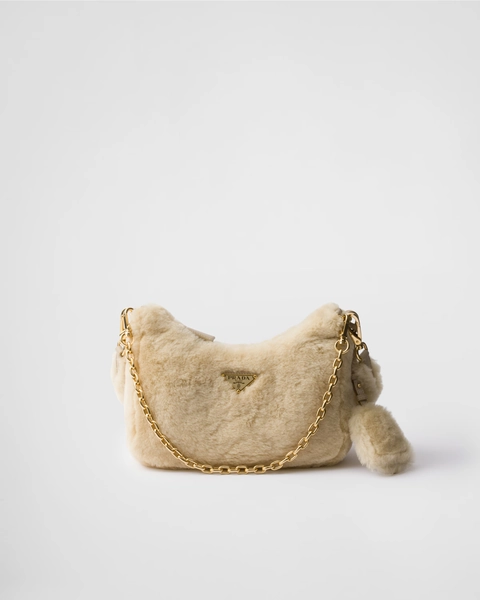 Prada Re-Edition mini shearling bag