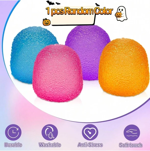 1pc Random Color Squishy Fidget Toys Stress For Kids And Adults, Super Solid Jelly-Like Squeeze Ball, Sensory For Stress Relief, Birthday And Party