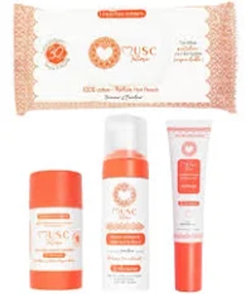 MUSC INTIME La Marque Officielle - L'Intime Rituel Musqué - Mousse Intime & Parfum Intime & Déodorants & Lingettes - Hot Peach - La Charmeuse - 4