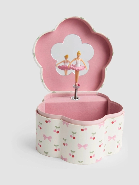 JoJo Maman Bébé Bows and Cherries Musical Jewellery Box - Size ONE