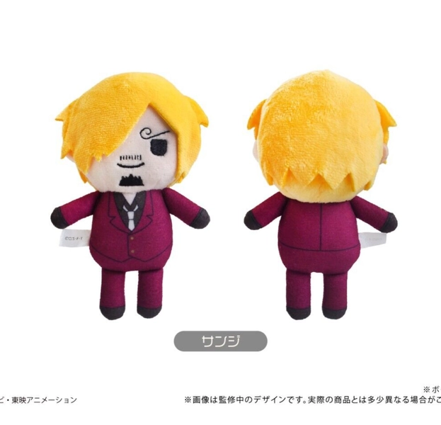 13cm Official ONE PIECE Sanji Plush Doll Stuffed Toy Keychain Plushie Pendant