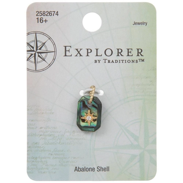Abalone &amp; Rhinestone Star Charm