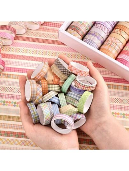 60 Rolls Colorful Pattern Washi Tape Gift Box Set, Decorative Paper Tapes 0.4 Inch Colored Floral Office School Supplies Perfect For Scrapbooking, DIY Arts And Crafts, Bullet Journal, Planner, Junk Journal, Notebooks (2m Long)