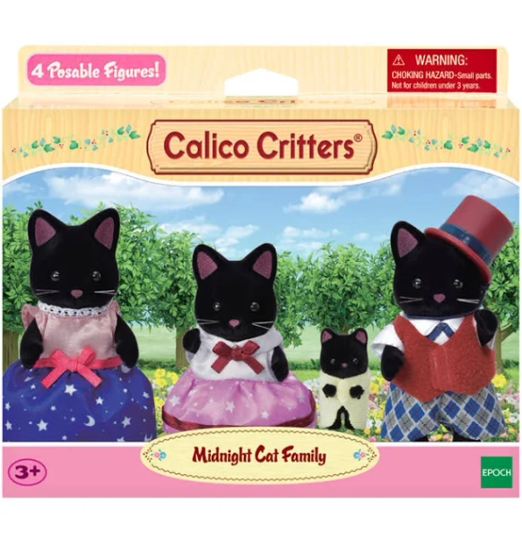 Calico Critters Midnight Cat Family