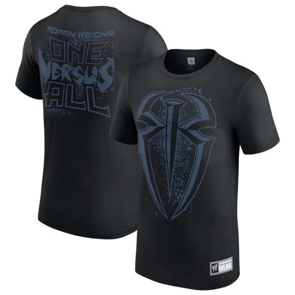 Men's Black Roman Reigns One Versus All Retro T-Shirt