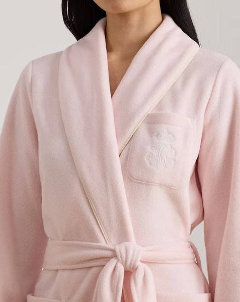 Microfleece Long Shawl-Collar Robe
