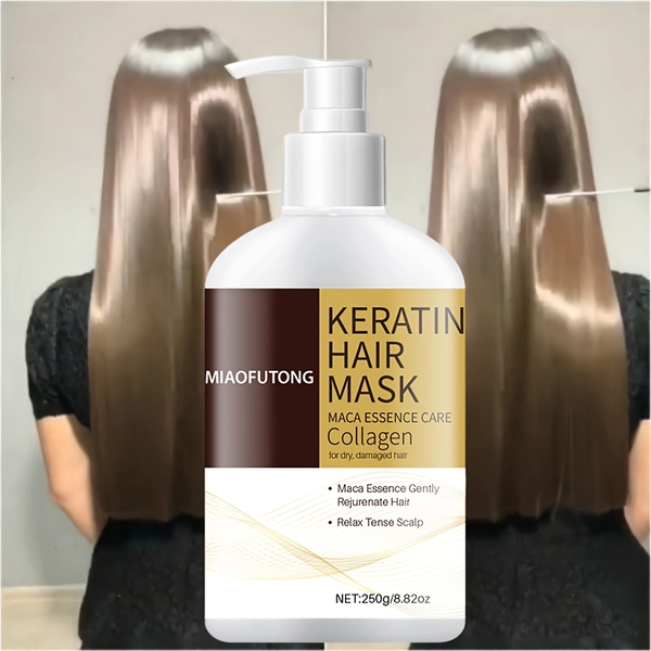 Collagen Keratin Hair Mask - Deep Conditioning for Dry Hair - Formulated with Argan Oil, Castor Oil And Rosemary Oil to Prevent Split Ends And Breakage, Deeply Nourishing Dry, Damaged Hair