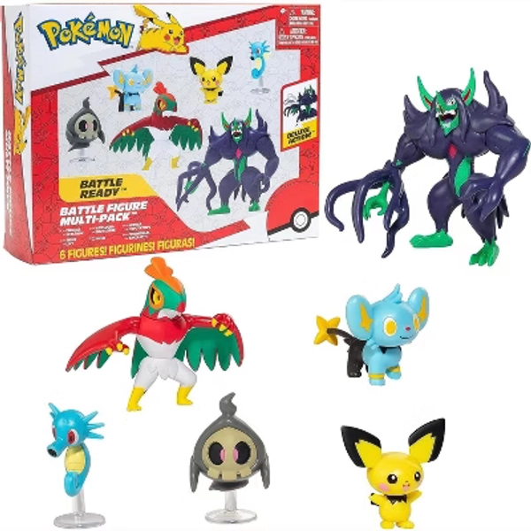 Pokémon Figure Battle Ready Set with Deluxe Action Grimmsnarl, 6 Pokemon -Officially Licensed - Gift for Kids, Boys, Girls & Fans of Pokemon