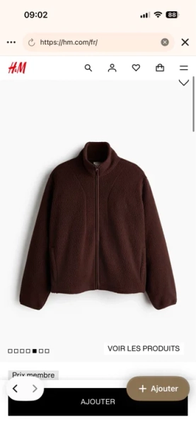 Veste de sport en tissu Teddy bear - Noir