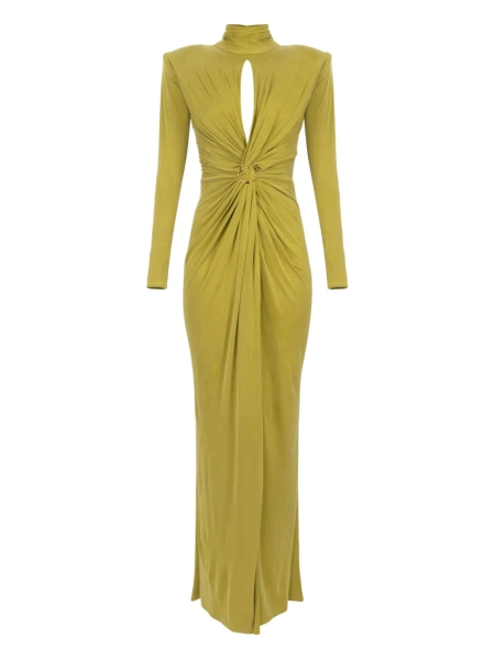 Elisabetta Franchi robe drapée à col montant | 46