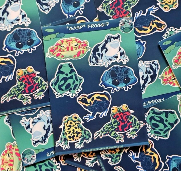 Gasp! Frogs!? Sticker Sheet 