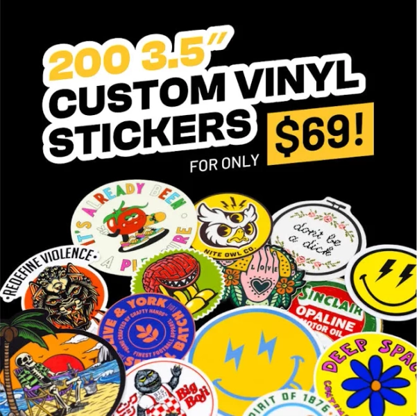 Sticky Brand Custom 3.5" Vinyl Stickers