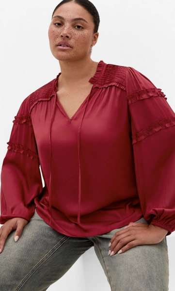 Drama Queen Long Sleeve Shirt - deep rosewood