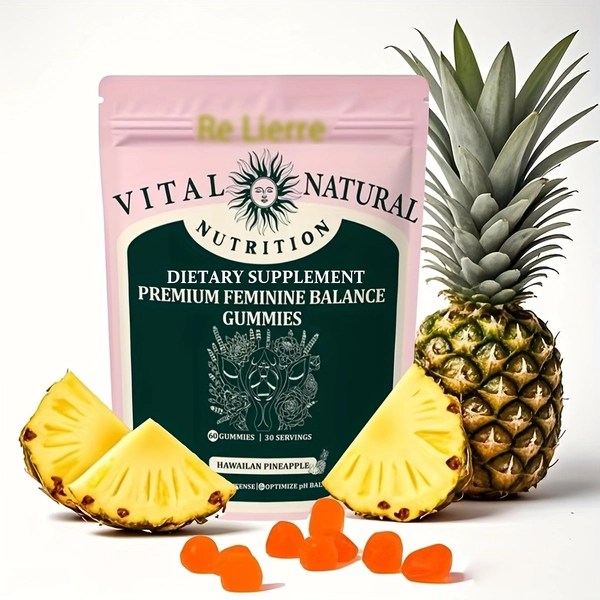 Vital Source Nutrition Women'S Balanced Gummies - 60 Count, Premium Feminine Balance With Hawaiian Pineapple & Floral Extracts, Immuno Defense & PH Balance, Hypoallergenic, Perfect Gift For Women, Women'S Health Supplement | Sunflower Themed Design