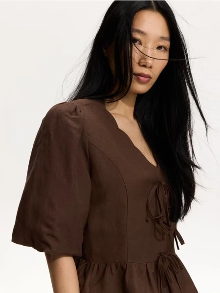 Linen blend top