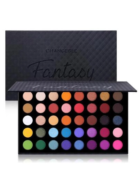 UCANBE Highly Pigmented Eye Makeup Palette, Matte Shimmer Metallic Eyeshadow Pallet Long Lasting Blendable Natural Colors Make Up Eye Shadows Cosmetics Gift Kit