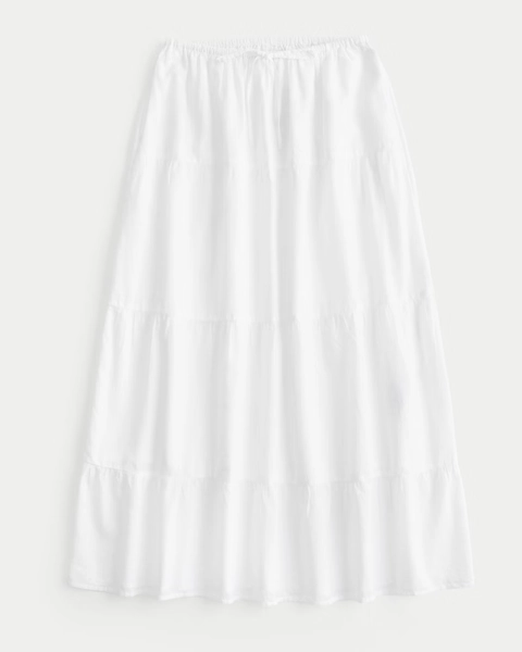 Clip Dot Tiered Maxi Skirt