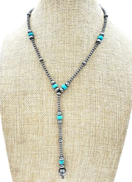 18" Beaded Lariat Necklace