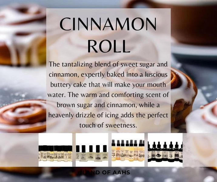 CINNAMON ROLL - Perfume Oil, Body Spray, Body Oil, Sugar Butter Cake Icing Frosting Bun Dessert Bakery Scent