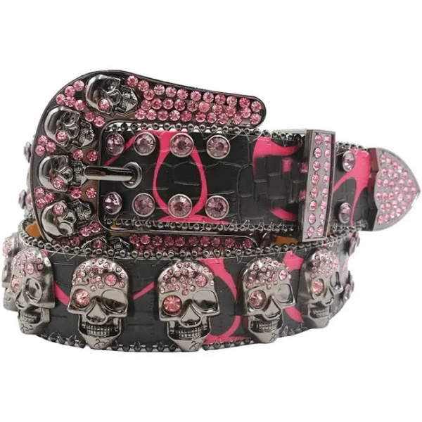 Punk Style Skull Rhinestone Belt
