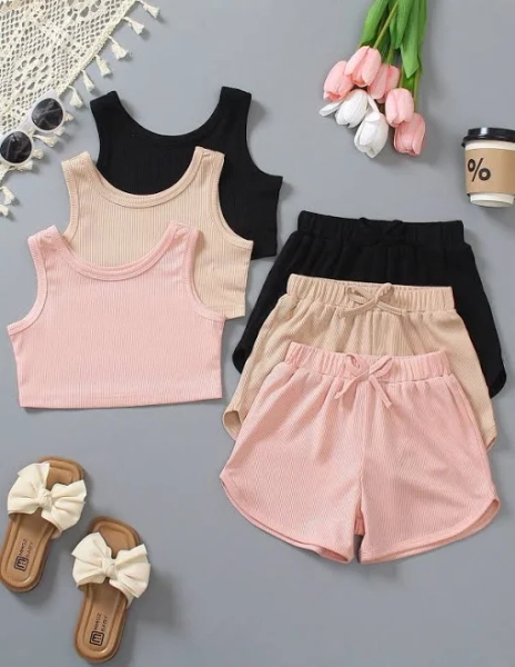 SHEIN Girls Casual Outfit Set