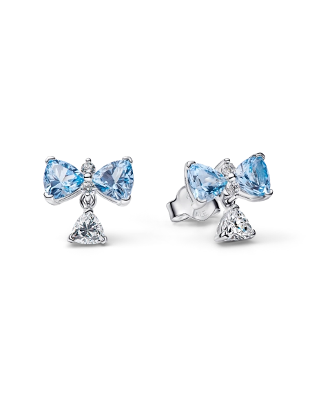 Bridgerton Blue Bow Stud Earrings
