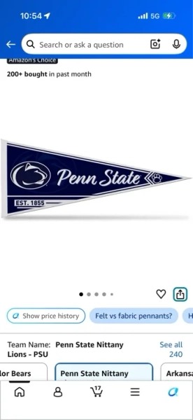 Amazon.com : Rico Industries NCAA Penn State Nittany Lions - PSU Classic 12" x 30" Felt Wall Décor Pennant - Great for Home/Bed Room/Man Cave Décor : Sports & Outdoors