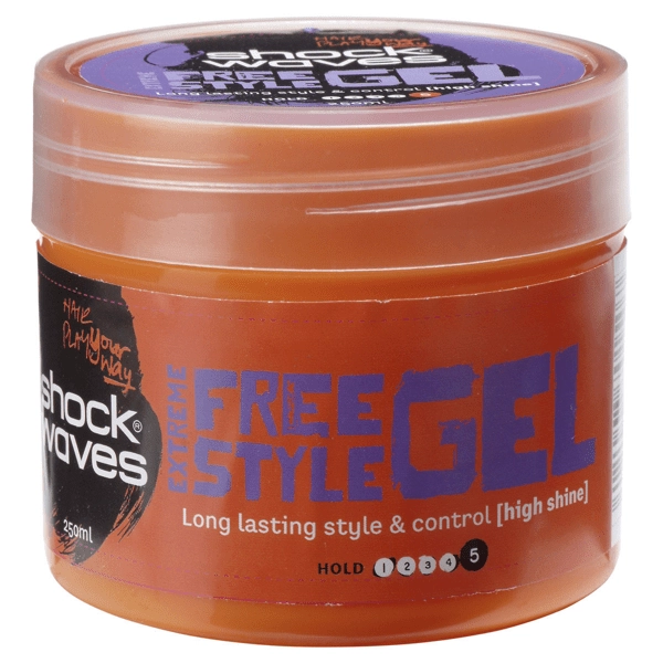 Shock Waves Hold Extreme Free Style Gel - 250ml