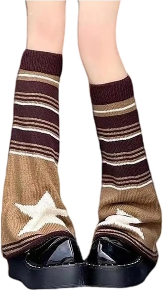 Grunge Socks Fairy Grunge Socks Fairy Grunge Cloth Leg Warmers Reversible Y2K High Knee Long Knit Boot Socks Women