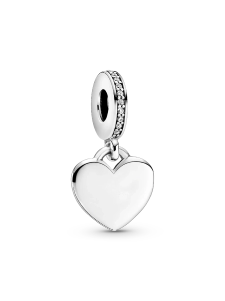 Engravable Heart Tag Dangle Charm