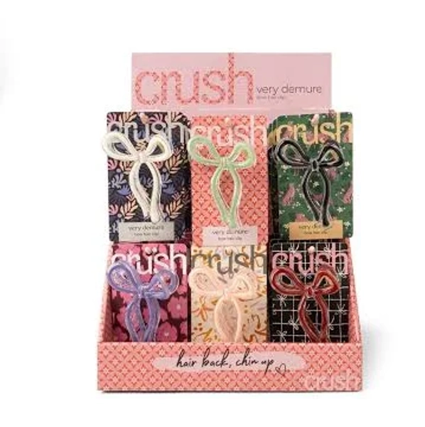 Crush Very Demure Bow Hair Clip Green