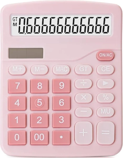 Mr. Pen Pink Large Display Desktop Calculator