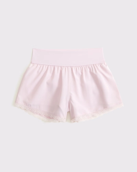 ypb lace-trim active shorts