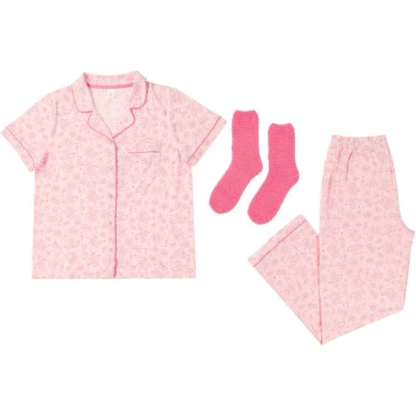 Juniors Notch Collar Pant Set 3-Pack